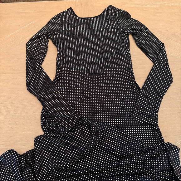 WeWoreWhat Black and Silver Sparkle Backless Formal Dress - Picture 4 of 13